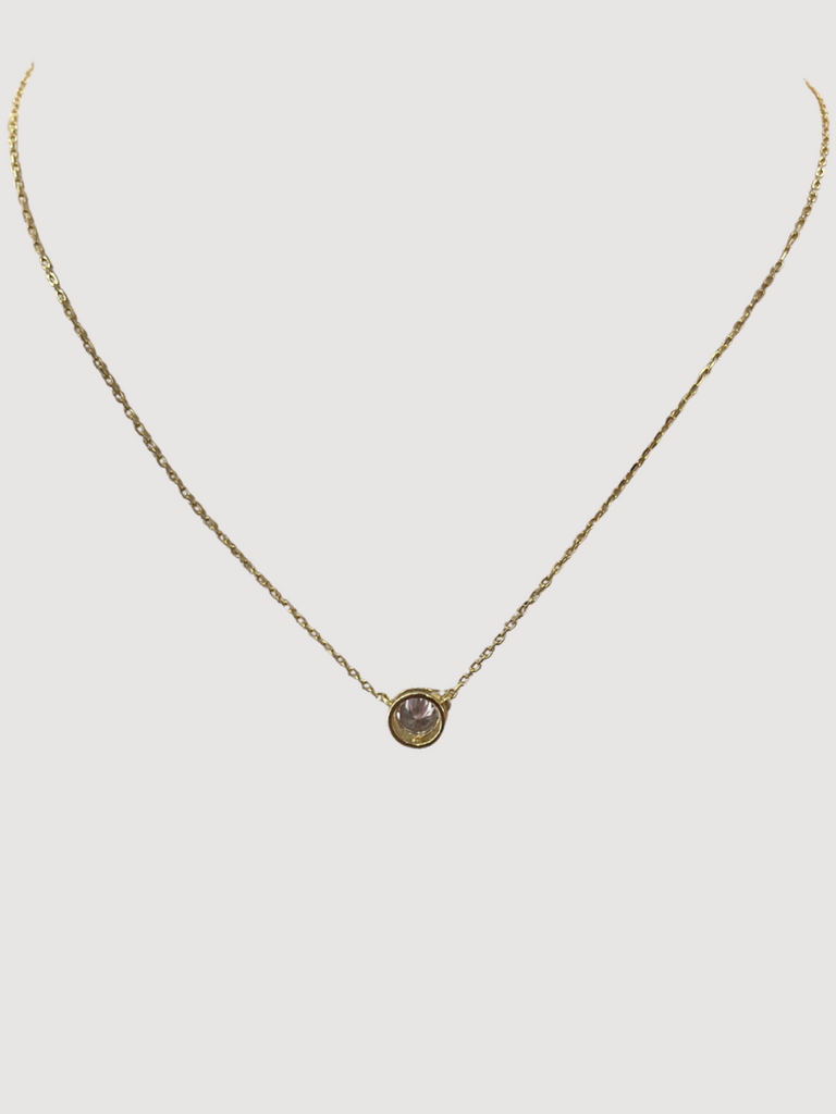 Crystal Solitaire Necklace