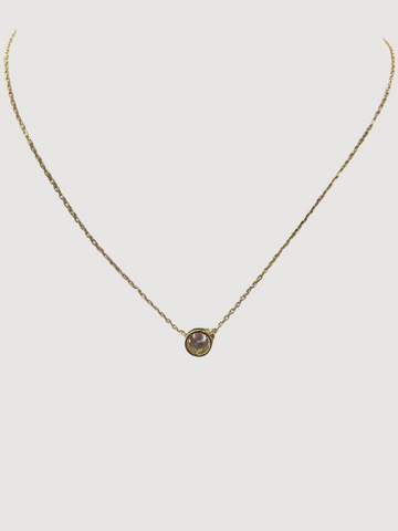 Crystal Solitaire Necklace