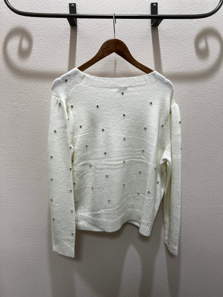 Rhinestone Sweater Top