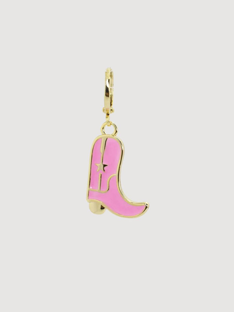 Pink Cowboy Boot Charm