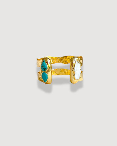 Double Plated Cuff Turquoise