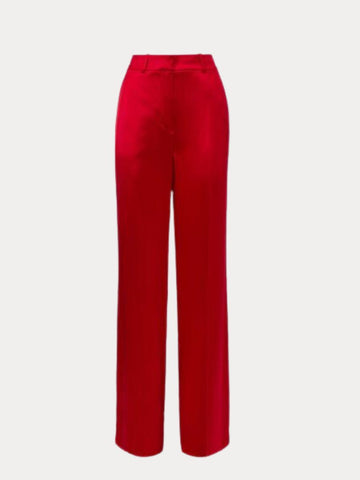 Ivanna Satin Trousers Red