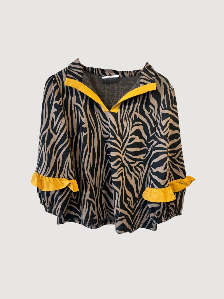 Contrast Zebra Print