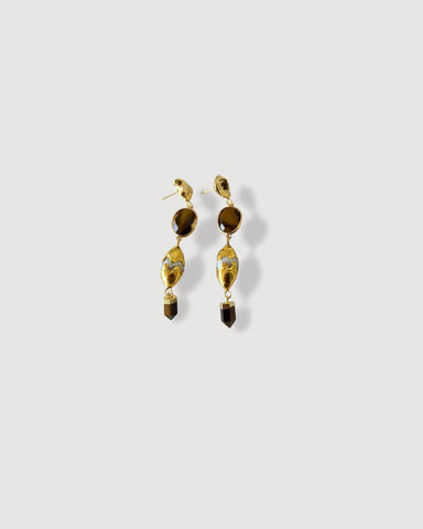 Tiger Eye Triple Earring