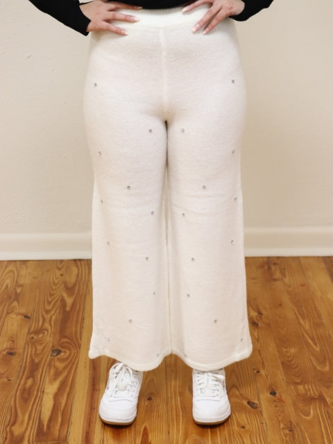 Rhinestone Sweater Pants