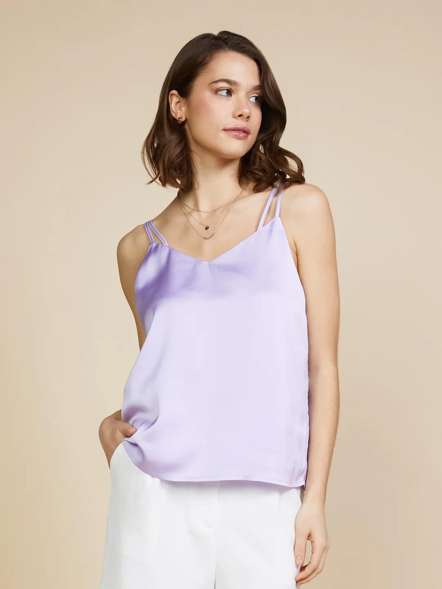 Double Strap Cami French Lilac