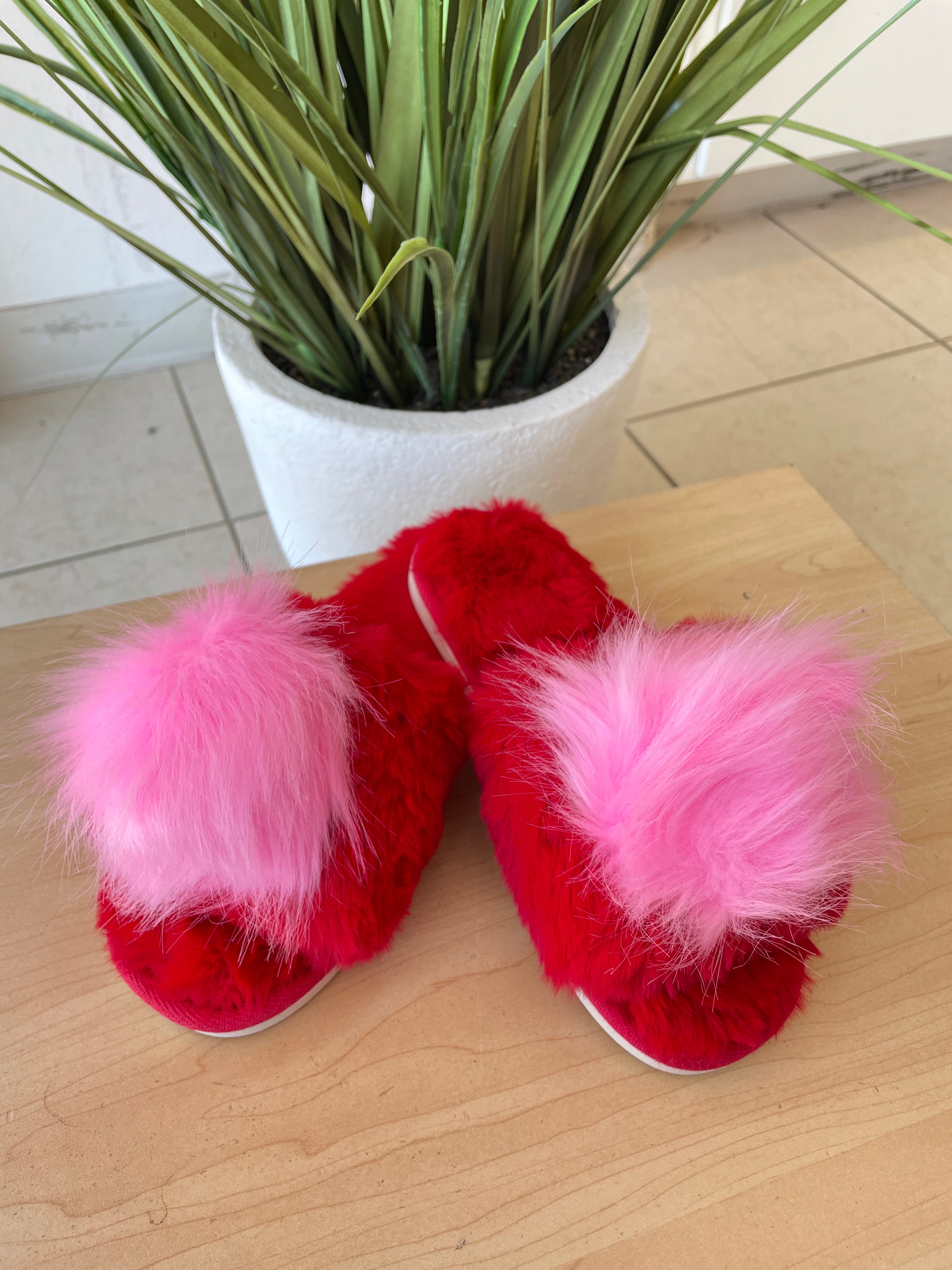 pink mink slippers