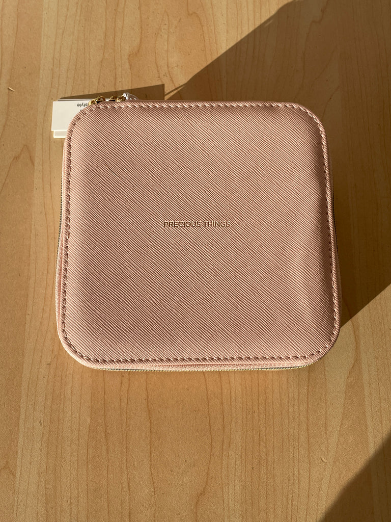 Precious Things Square Jewelry Box Blush