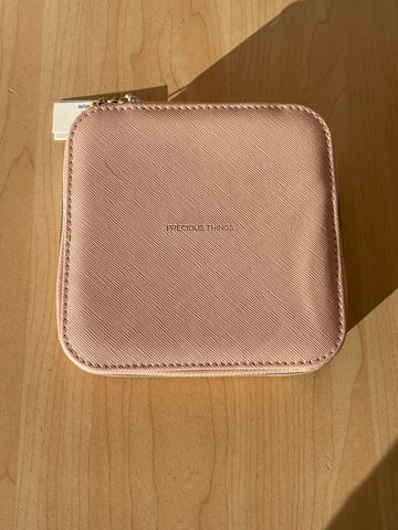 Precious Things Square Jewelry Box Blush