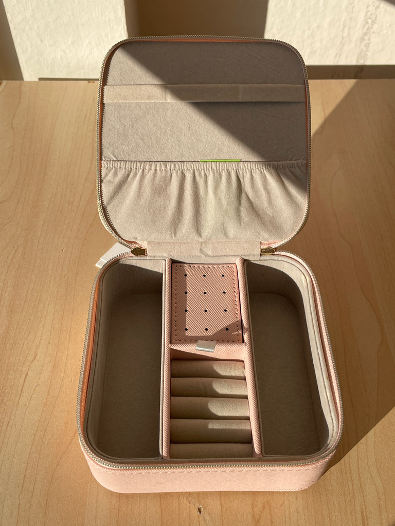 Precious Things Square Jewelry Box Blush