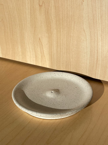 Round Incense Holder Matte White