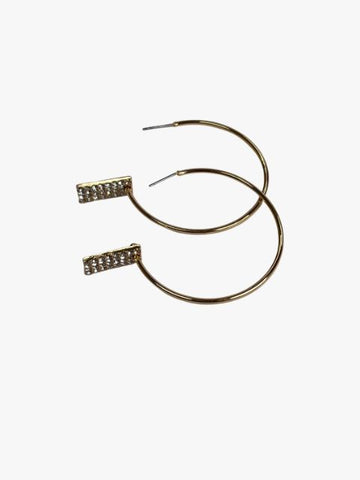 Grenada Gold Hoop with Rhinestones