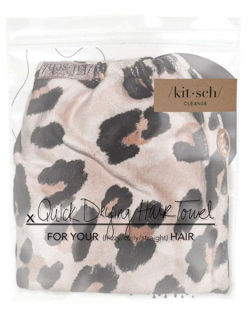 Quick Dry Hair Towel- Leopard