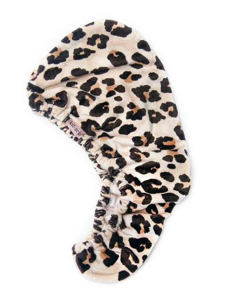 Quick Dry Hair Towel- Leopard