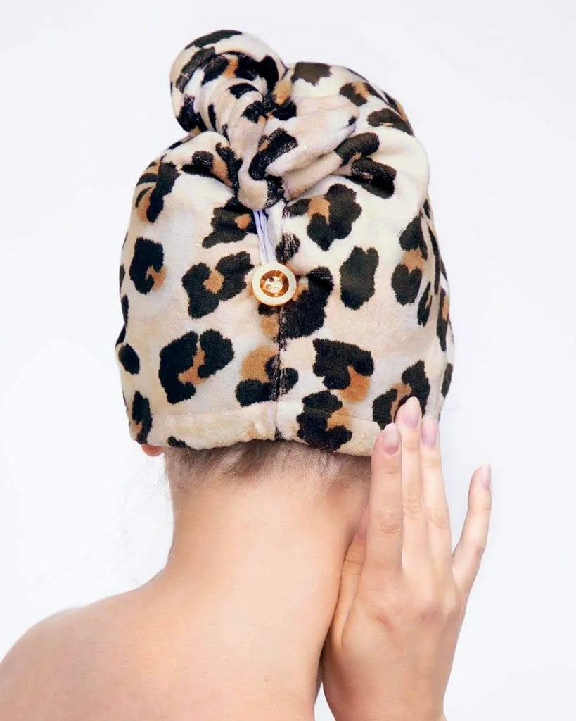 Quick Dry Hair Towel- Leopard
