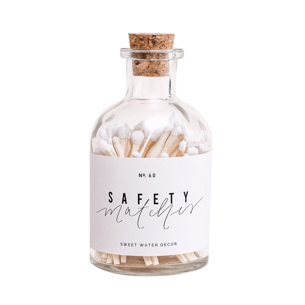 White Safety Matches Apothecary Jar