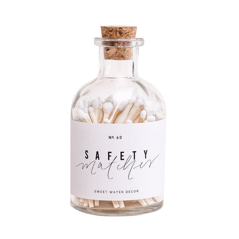 White Safety Matches Apothecary Jar